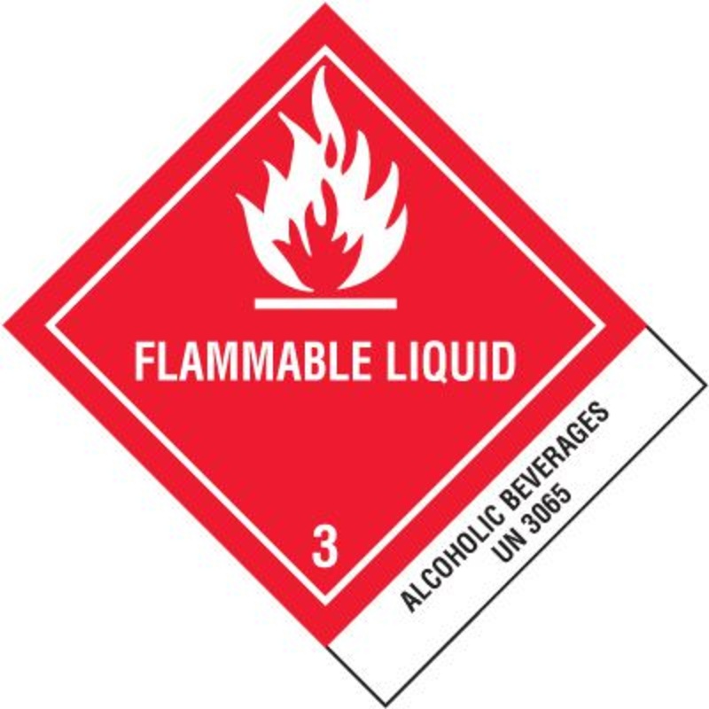 DOT Shipping Labels – Flammable Liquid UN3065