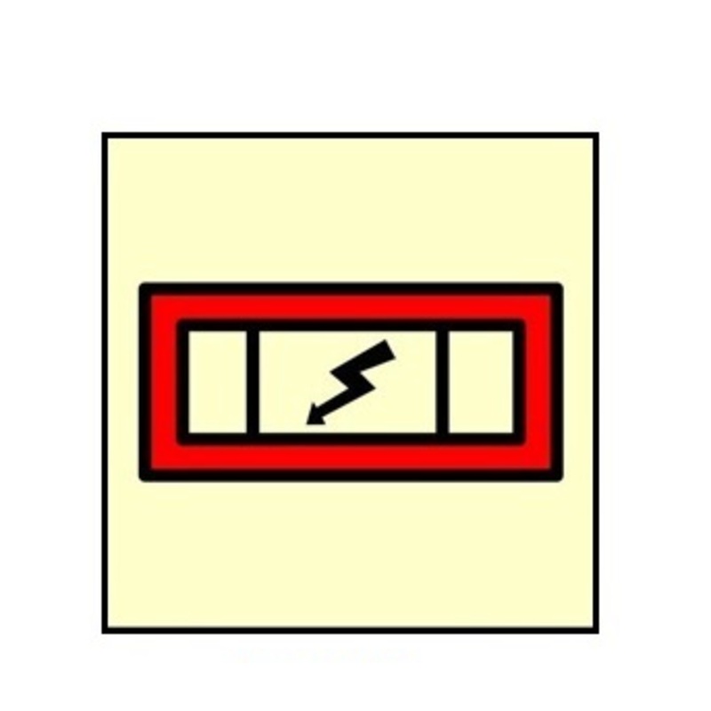 MARINE FIRE SIGN, IMO FIRE CONTROL SYMBOL: EMERGENCY SWITCHBOARD