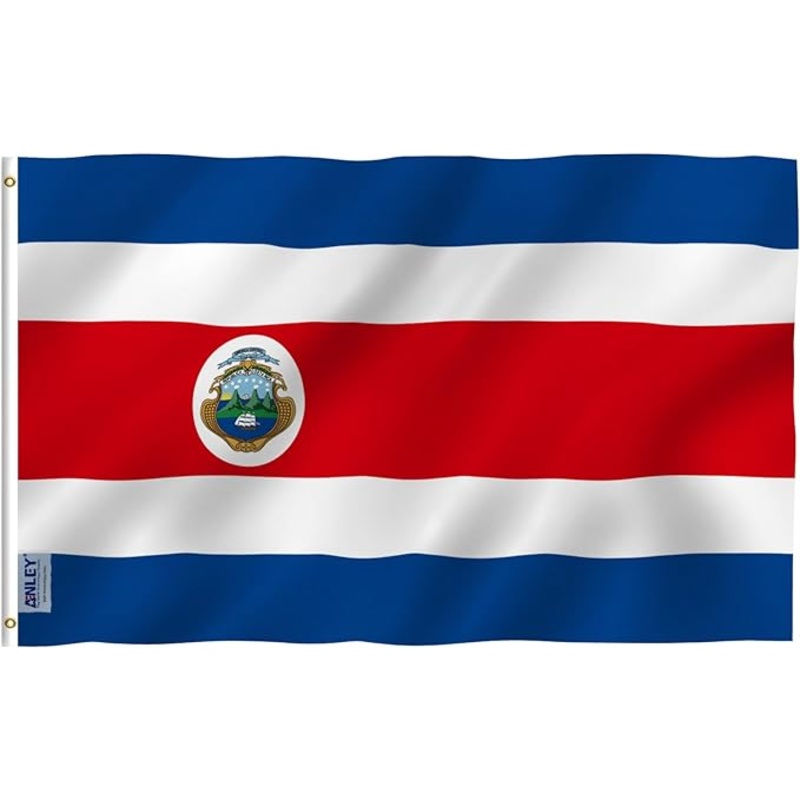 Anley – Costa Rica Polyester Flag – 3′ x 5′