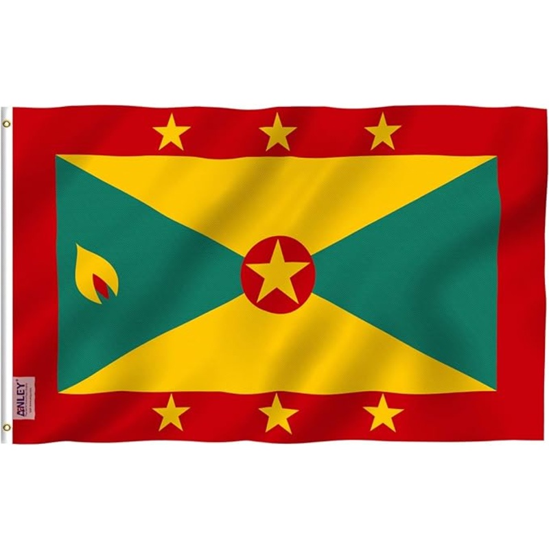ANLEY – Fly Breeze Grenada Flag – 3′ x 5′