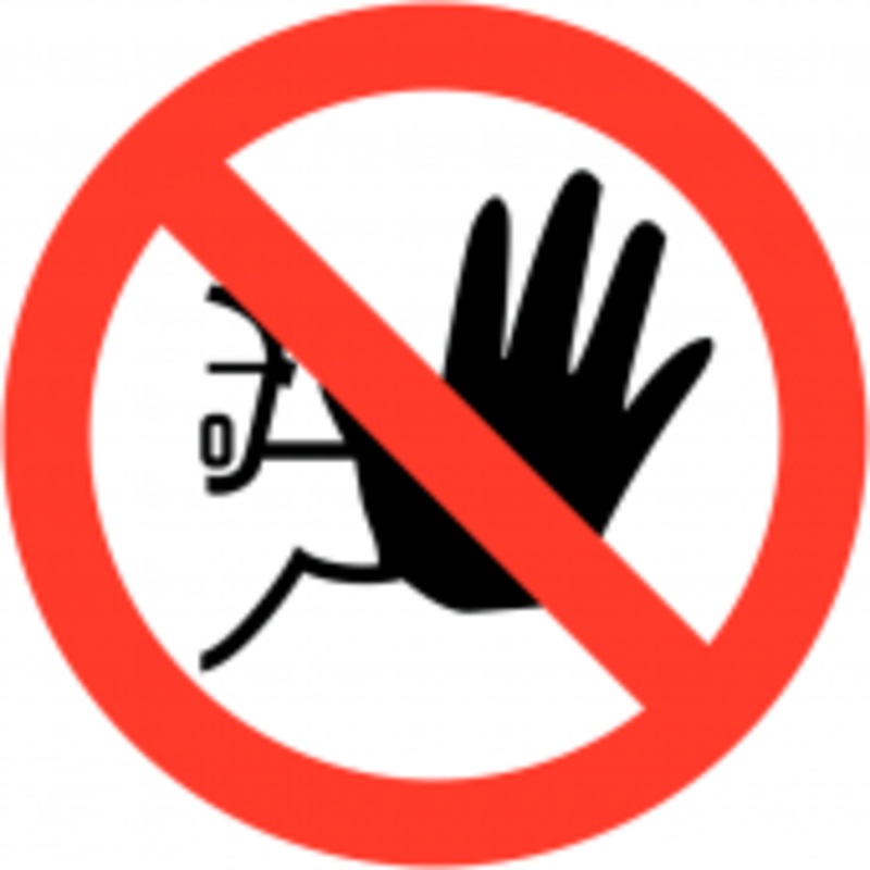 MARINE PROHIBITION SIGN – NO ENTRY SYMBOL