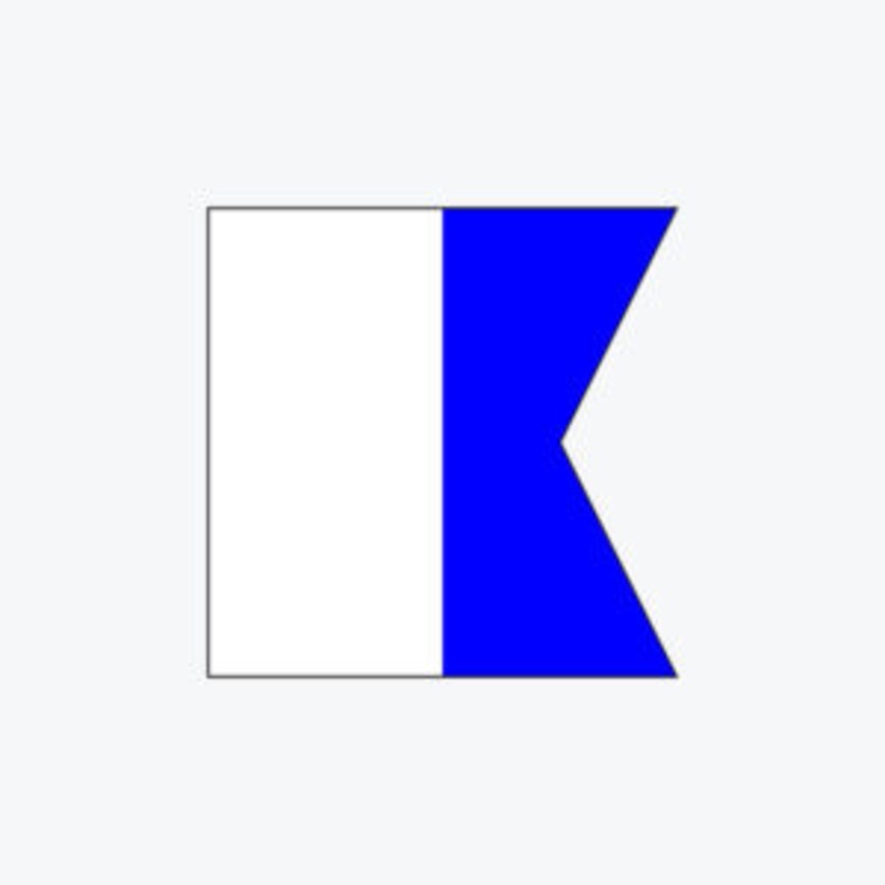 MARINE SIGNAL FLAG – LETTER A (ALPHA)