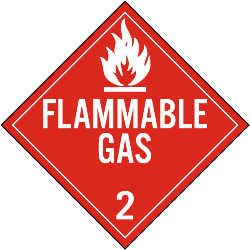 SS – Flammable Gas Class 2 Placard