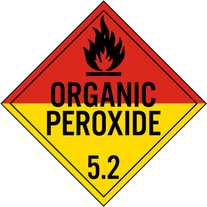 SS – Organic Peroxide Class 5.2 Placard