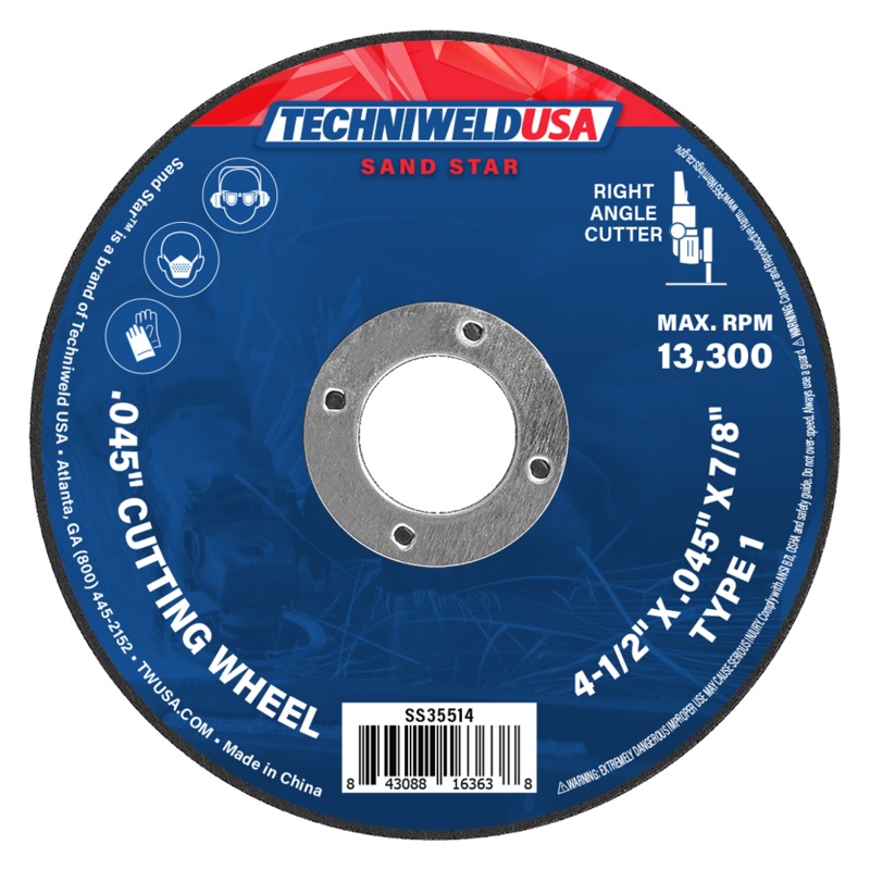 4-1/2 X .045 X 7/8 – .045 Cut Off Wheel Type 1 (Sold By The Disc, 50 Wheels/Box, 400 Wheels/Case)