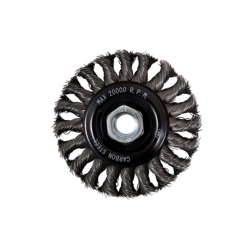 4 X .020 X 5/8-11 Carbon Steel Regular Twist Wire Brush (5/Box)