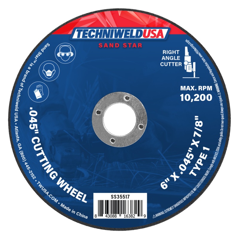 6 X .045 X 7/8 Type 1 Cut Off Wheel (50/Box) (Sold By The Disc, 50 Wheels/Box, 200 Wheels/Case)