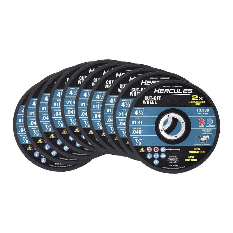 HERCULES – 4-1/2 in. x .040 in. x 7/8 in. Type 01/41 Metal Cut-off Wheel, 10-Pack