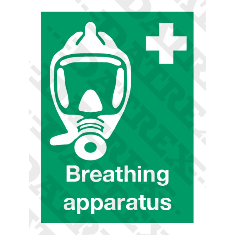 IMO LIFESAVING SIGNS Breathing apparatus (Vertical Format) – 200mm x 150mm