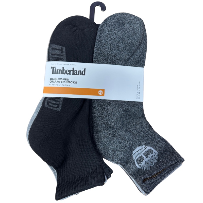 Timberland – Cushioned Quarter Socks, 6ct. Pack