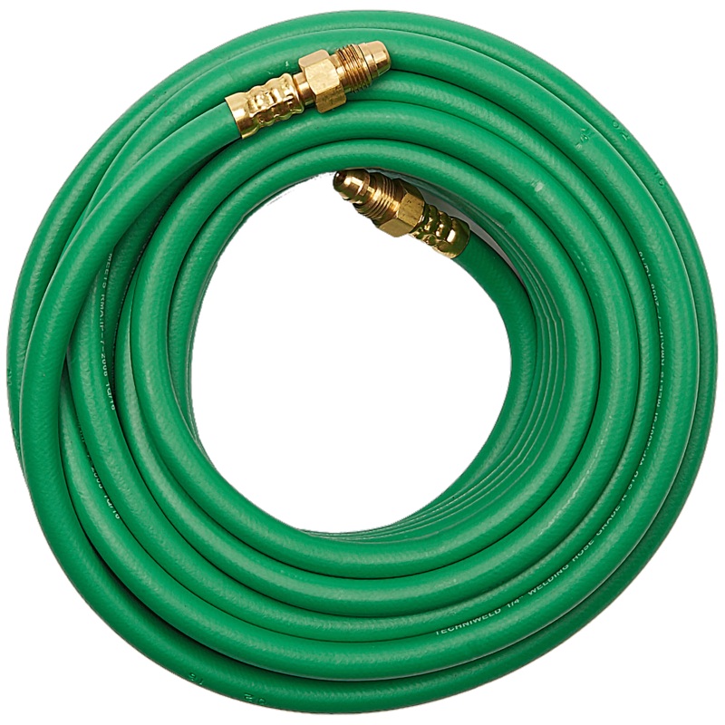TECHNIWELD GREEN ARGON HOSE 1/4 X 25 W/FITTINGS