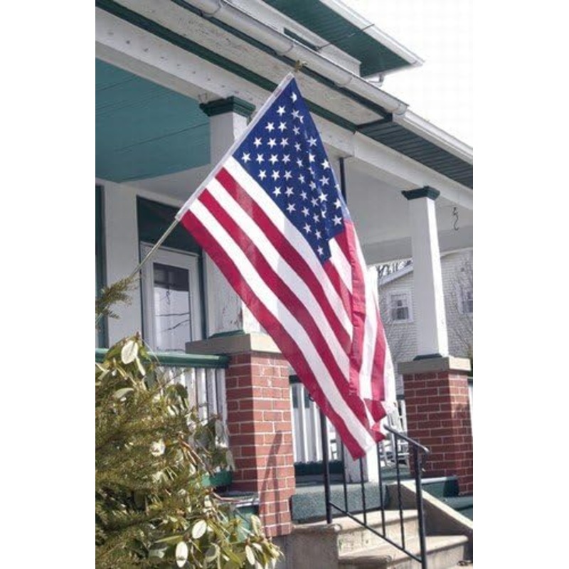 Valley Forge 3 Ft. x 5 Ft. Polycotton American Flag & 6 Ft. Pole Kit