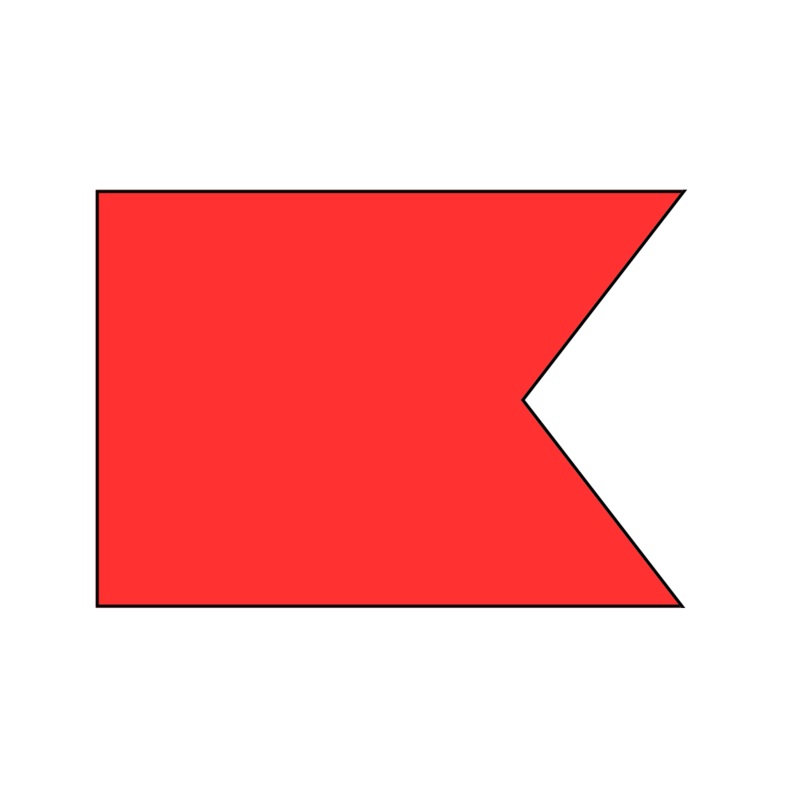 MARINE SIGNAL FLAG: LETTER B (BRAVO)