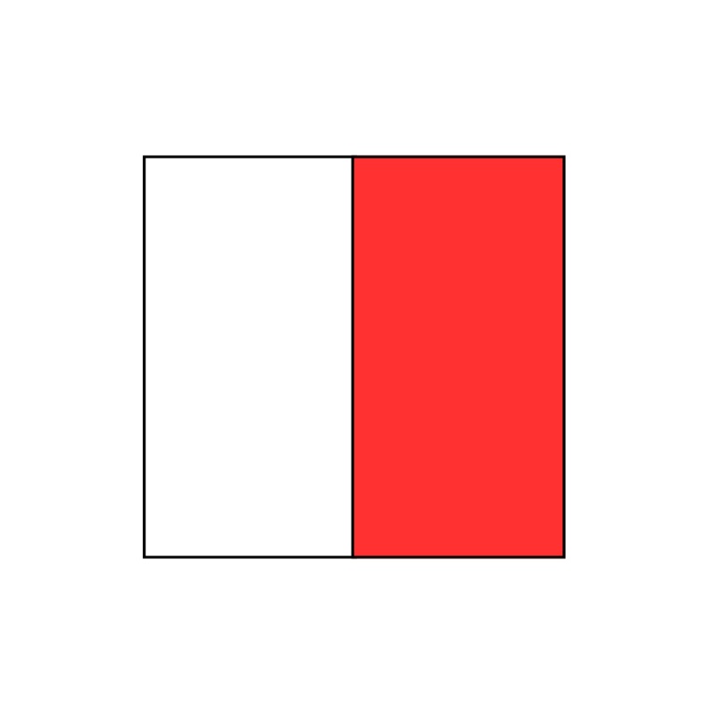 MARINE SIGNAL FLAG: LETTER H (HOTEL)