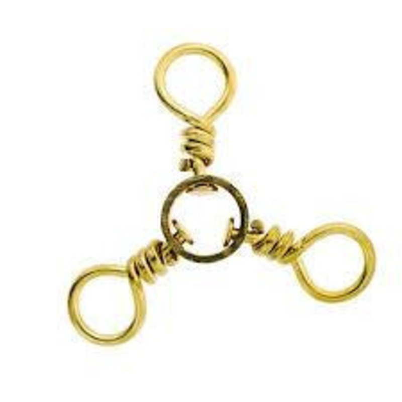 Eagle Claw 3-way Brass Swivel|2|6|10|8|1|4|19|29