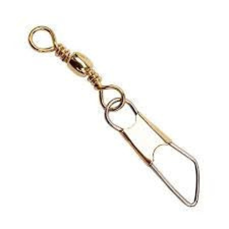 Eagle Claw Barrel Swivel w Safety Snap
