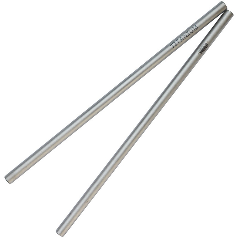 Vargo Straight Titanium Straw (with Cleaning Brush &Pouch)