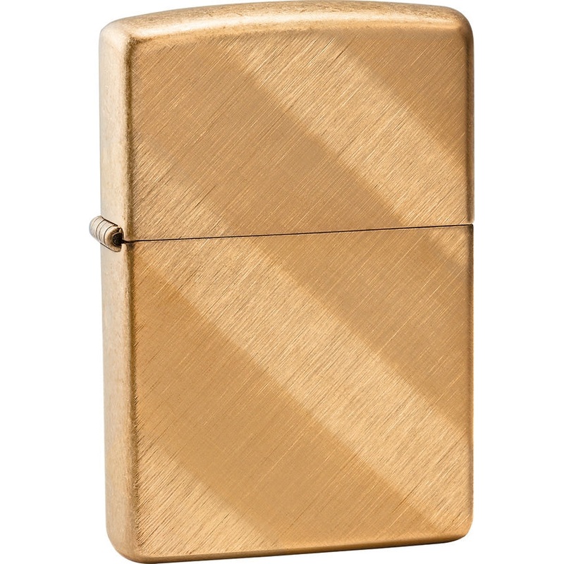 Zippo Classic Diagonal Weave Brass Lighter 29675