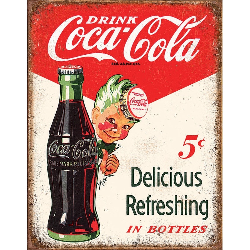 Coke Boy Tin Sign