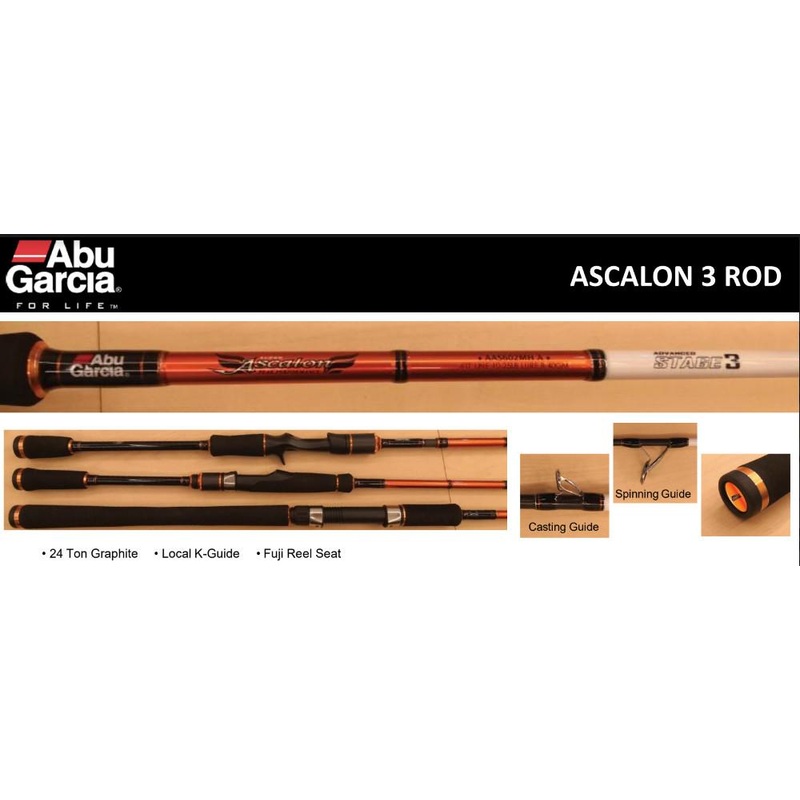 Abu Garcia Ascalon Stage 3 Spin Rods 6-9ft MH / XH