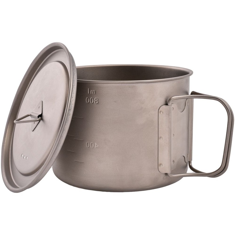 OliCamp Titanium Space Saver Pot w Lid
