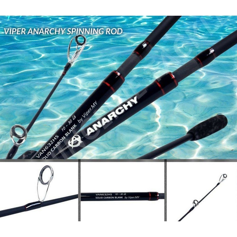 Viper Anarchy Solid Carbon Spinning Rod