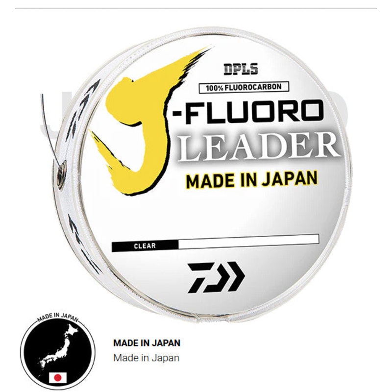 Daiwa J-Fluoro Leader 100% Fluorocarbon Ultralight 2lb, 4lb, 6lb & 8lb 91m Spool