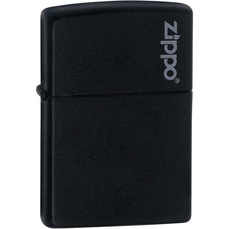 Zippo Black Matte w Logo Lighter