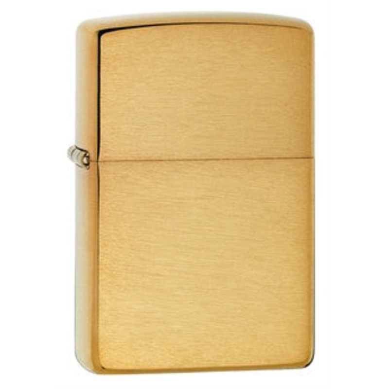 Zippo Classic Brushed Brass Lighter 204B