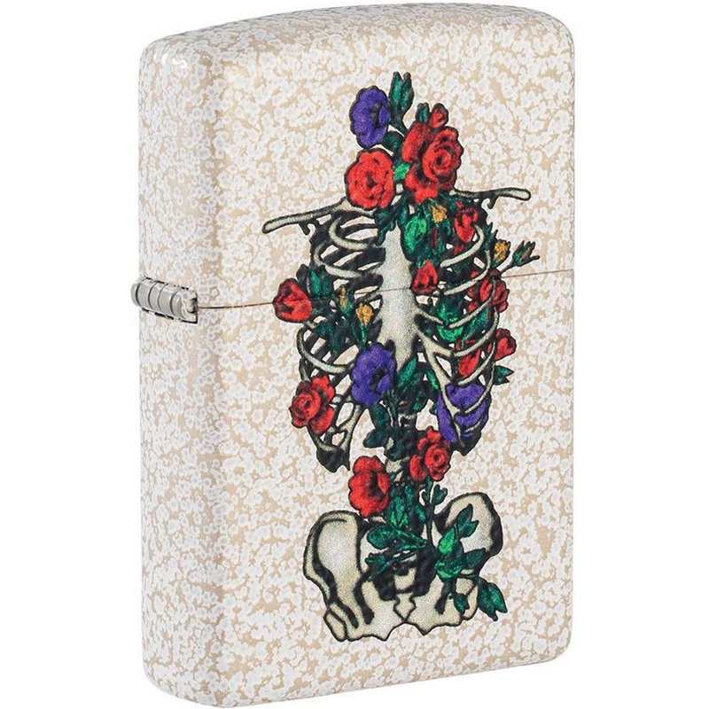 Zippo Floral Skeleton Lighter 49252