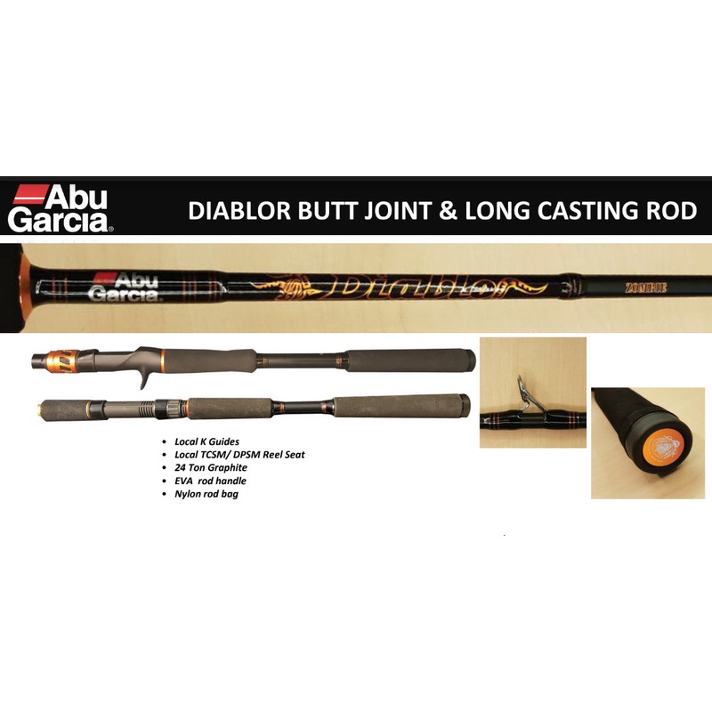 Abu Garcia Diablor Jigging Spinning Rods PE 3 & PE 4