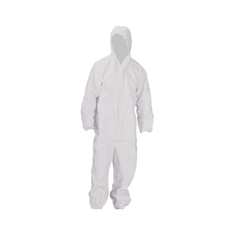Disposable Non-Woven Coverall Suit – White Full Body Protective Wear