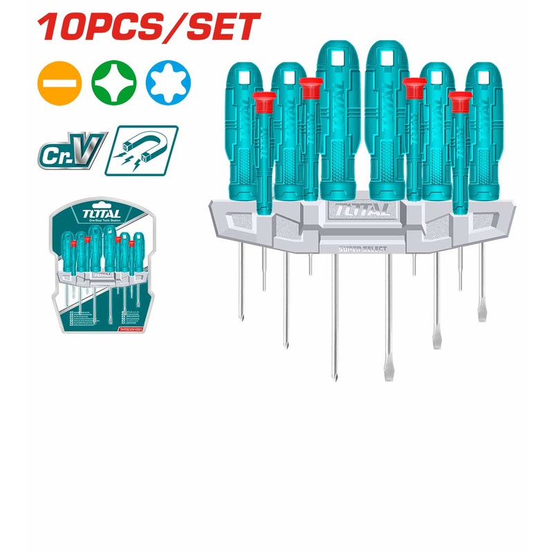 Total 10 Pcs Screwdriver and Precision Screwdriver Set THTDC251001