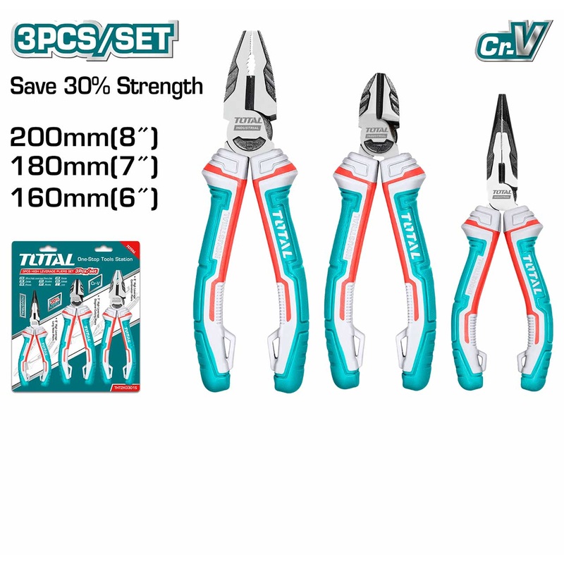 Total 3Pcs High Leverage Pliers Set THT2K0301S