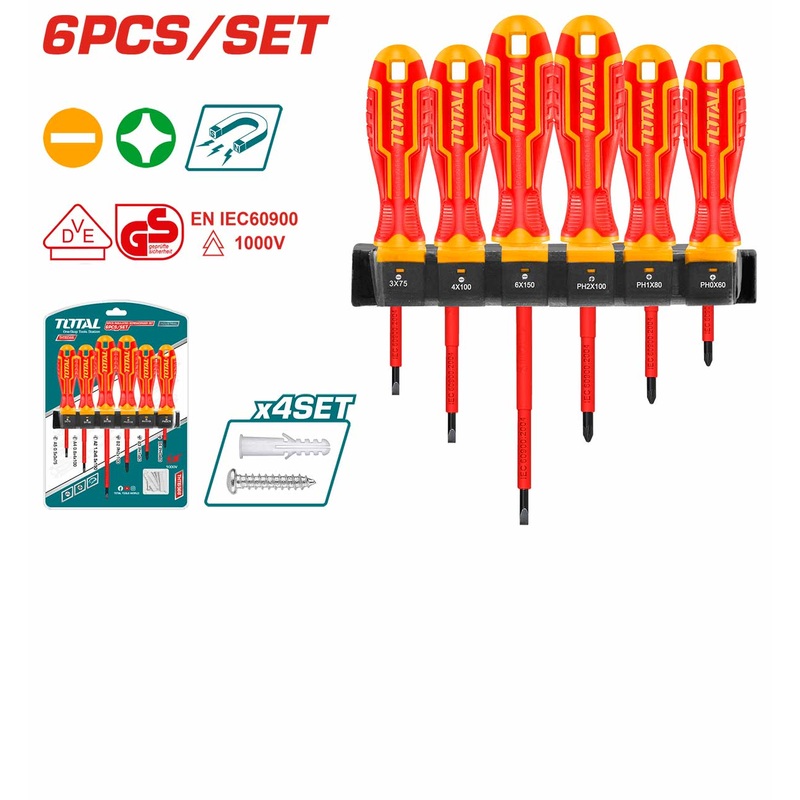 Total 6 Pcs Insulated Screwdriver Set THTIS566