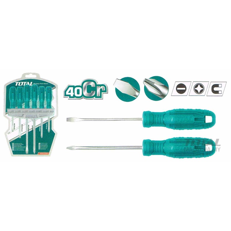 Total 6 pcs Screwdriver Set THTDC250601