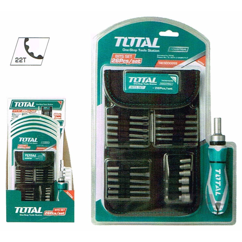 Total 26 Pcs Ratchet Screwdriver Set TACSD30266