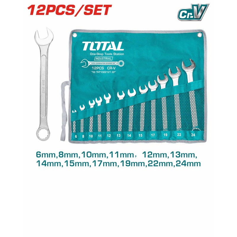 Total 12 Pcs Combination Spanner Set THT1022121