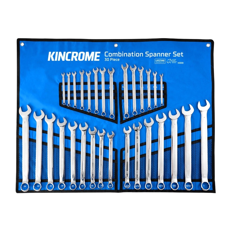 30 PIECE COMBINATION SPANNER SET MET/IMP