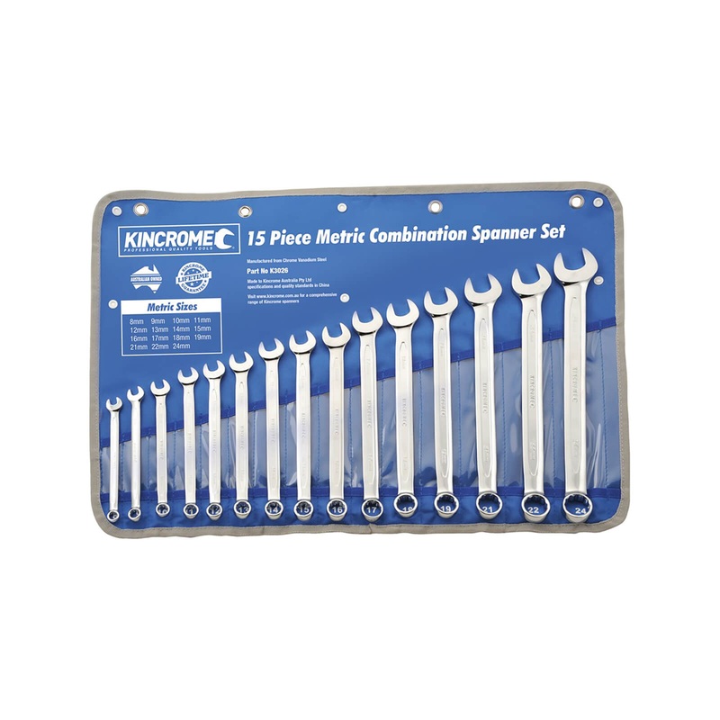 Combination Spanner Set 15 Piece – Metric