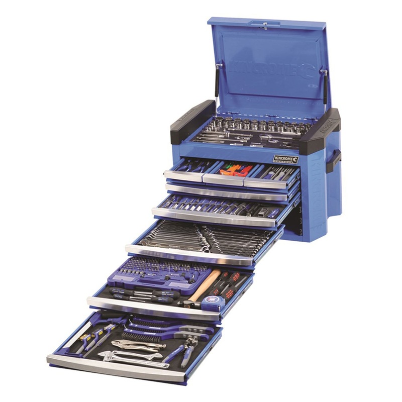 (d.) 328 PIECE 8 DRAWER CONTOUR TOOL CHEST ELECTRIC BLUE