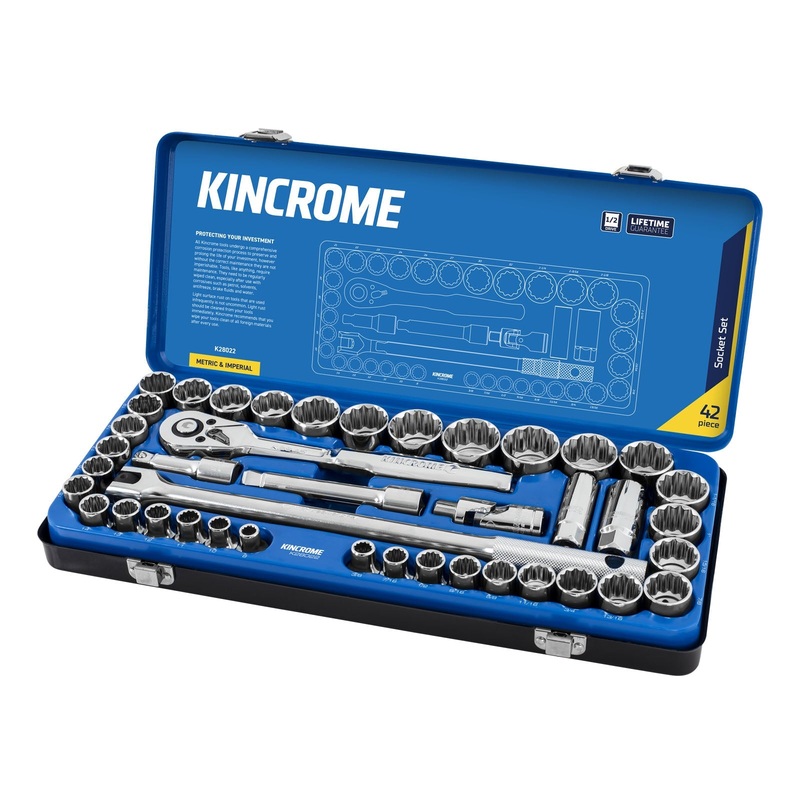 KINCROME 42 PCE 1/2 DR SOCKET SET