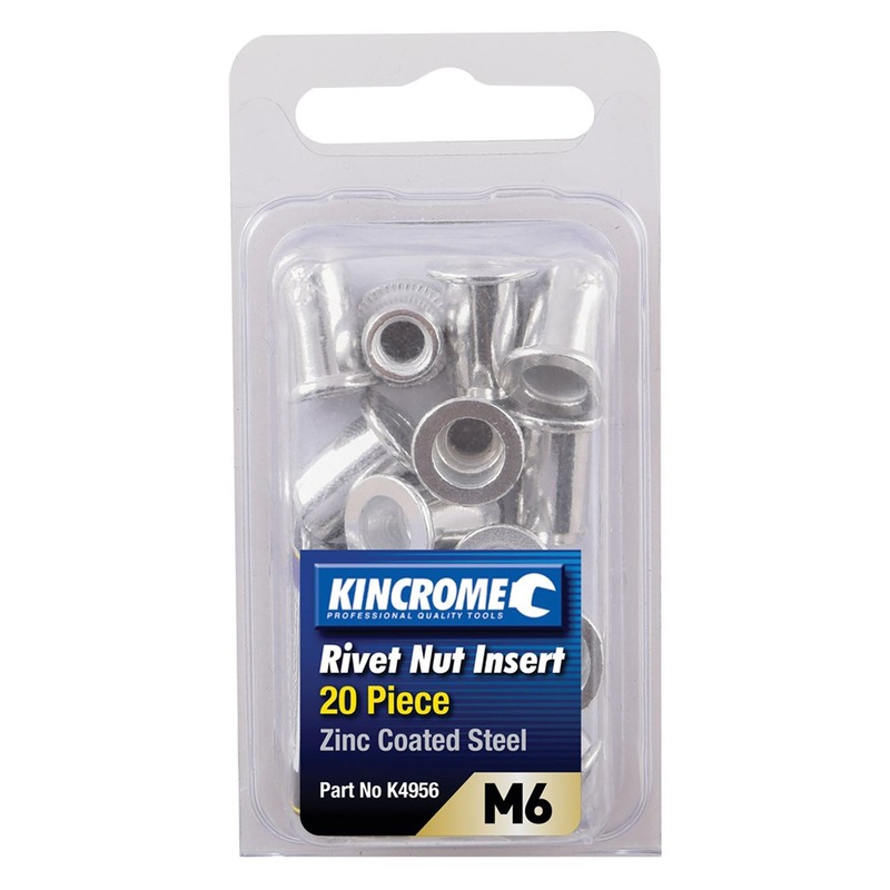 M6 NUT RIVETS STEEL 20 PCE