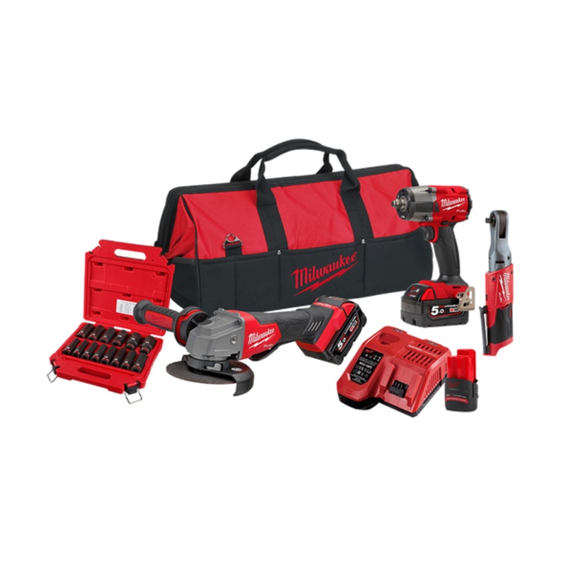 (d.)MILWAUKEE 3PCE POWER PACK – M18FPP3AC523B