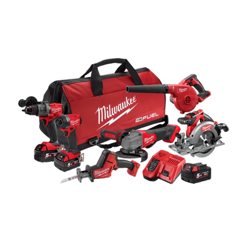 MILWAUKEE 6PCE KIT FPD3,FID3,CCS55,FAG125,FHZ,BBL – M18FPP6A3503B