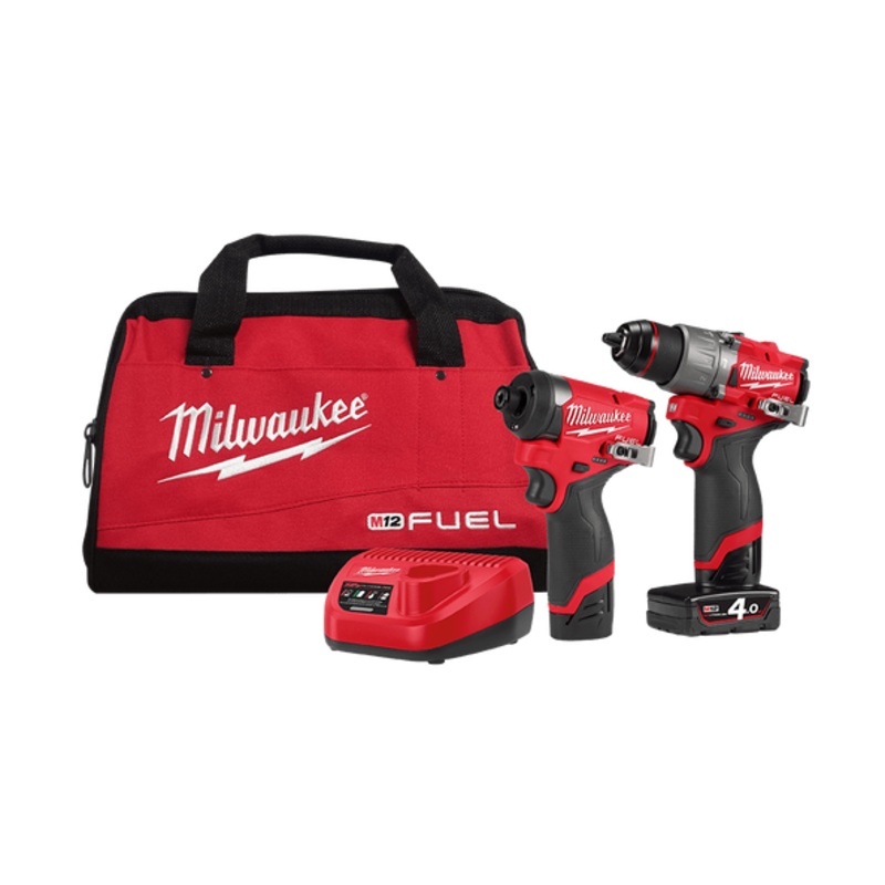 MILWAUKEE M12 FUEL 2 PIECE POWER PACK 2A2B C/W BONUS M12FIR38-0 – M12FPP2A2B422B