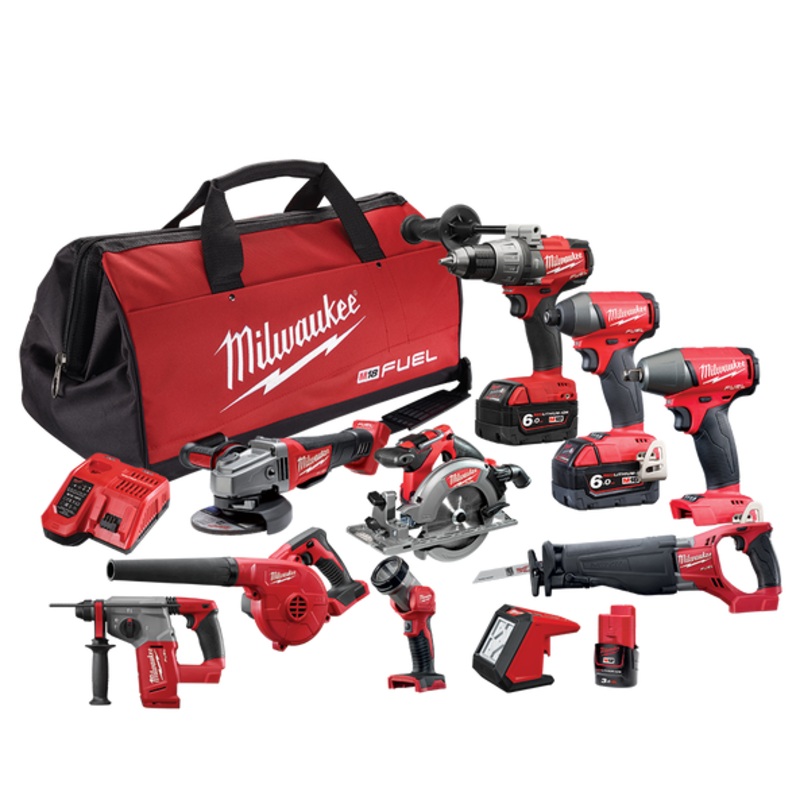 MILWAUKEE M18 FUEL 10PCE COMBO KIT – M18FPP10B-633B