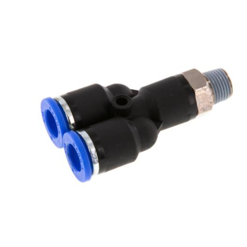 1/8 X 8mm Threaded Y Connector x Tube APX8-01
