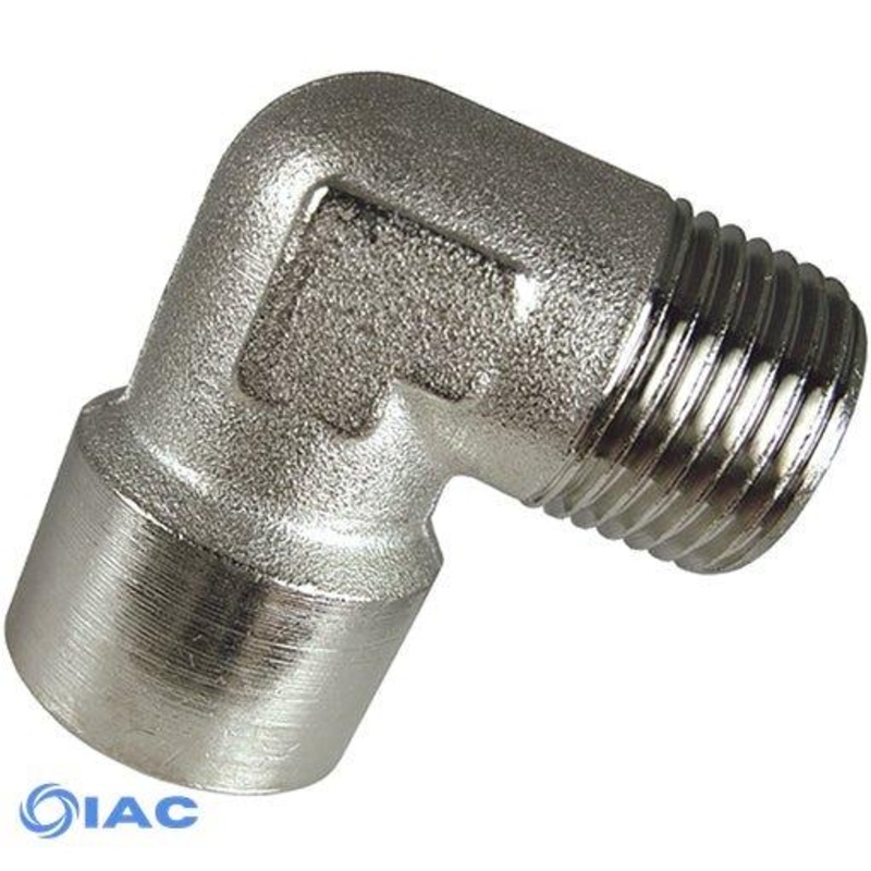 G1/8 Nickel Plated Equal Elbow Male X Female Thread BSPP CODE: EMFE18
