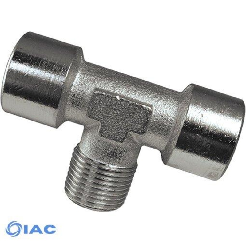 G1/8 Nickel Plated Equal Tee Female X Male X Female Thread